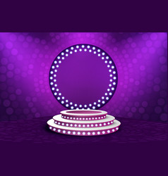 Show Light Podium Purple Background