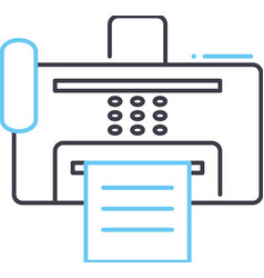 Fax Line Icon Outline Symbol