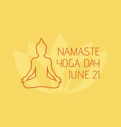 Namaste Yoga Day Man Lotos Buddha