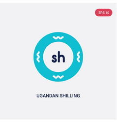 Two Color Ugandan Shilling Icon From Africa