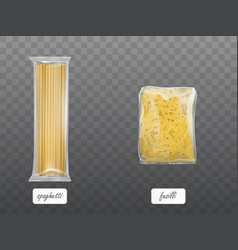 Pasta In Limpid Package Set Dry Macaroni Spaghetti