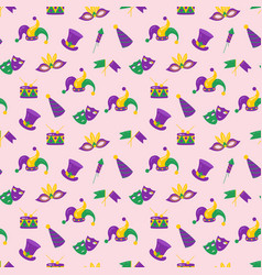 Seamless Pattern Mardi Gras Carnival