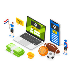 Sports Betting Isometric Composition