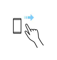 Actions To Operate A Smartphone Flick