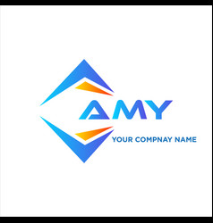 Amy Abstract Technology Logo Design On White