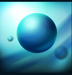 Atmospheric System With Soft Blue Spheres