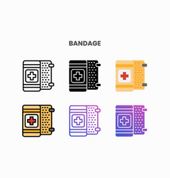 Bandage Icon Set With Different Styles