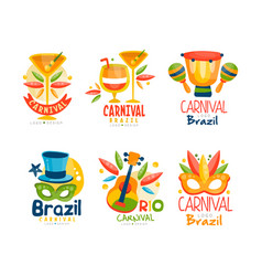 Brazil And Rio Carnival Logo Design With Bright