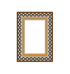 Brown Frame With Wavy Line For Photo Blank Prints