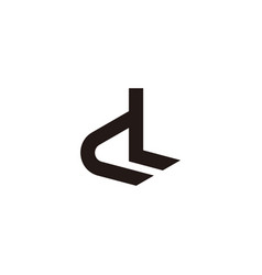 Letter D Shadow Silhouette Logo