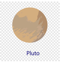 Pluto planet icon realistic style Royalty Free Vector Image