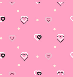 Seamless Simple Hearts Spotted Pattern Valentine