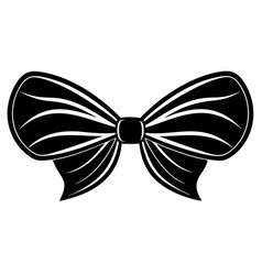 Bow Silhouette On White Background