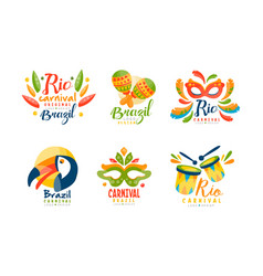 Brazil And Rio Carnival Logo Design With Bright