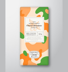 Kumquat Chocolate Label Abstract Shapes