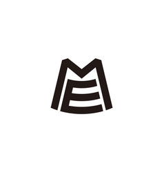 Letter Em Me Simple Geometric Line Logo