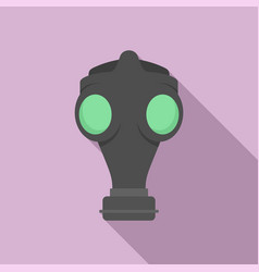 Old Gas Mask Icon Flat Style