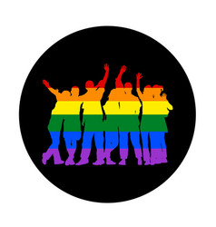 Pride Lgbt Circle Badge Flag Gay People Friends