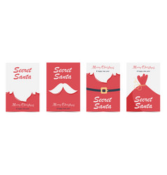 Secret Santa Claus Cards Set