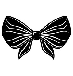 Bow Silhouette On White Background