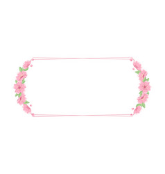 Cherry Blossom Frames Long Oval Floral Border