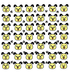 Cute Dog And Paw Pattern