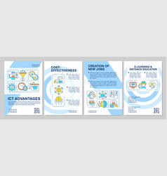 Ict Advantages Blue Brochure Template