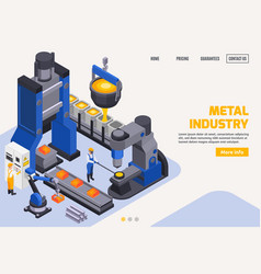 Metal Industry Isometric Banner