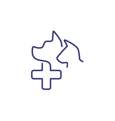 Veterinary Pharmacy Symbol Line Icon