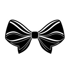 Bow Silhouette On White Background