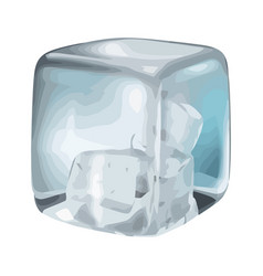 Frozen Ice Cube Icon Isolated