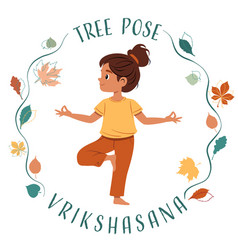 Girl Doing Yoga Tree Pose