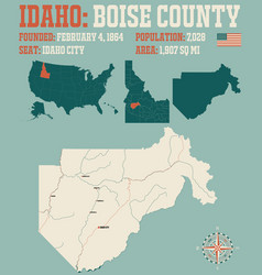 Map Boise County In Idaho