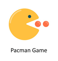 Pacman Game Flat Icon Design