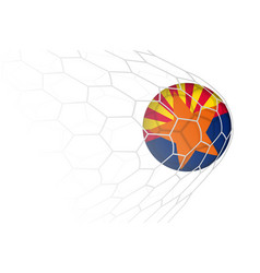 Arizona Flag Soccer Ball In Net