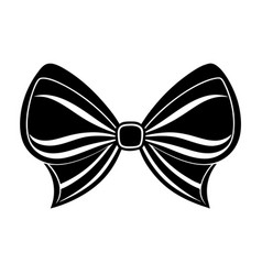 Bow Silhouette On White Background