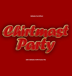 Christmas Party Editable Text Effect 3d Emboss