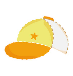 Isolated Colored Tennis Hat Sketch