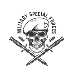 Military Special Forces Paratrooper Skull