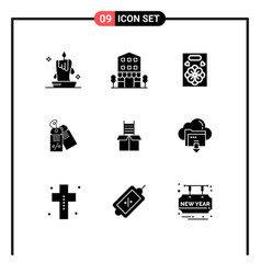 Set 9 Commercial Solid Glyphs Pack For Box