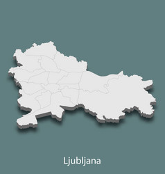 3d Isometric Map Of Ljubljana Is A City