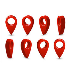 Map marker icons set Royalty Free Vector Image