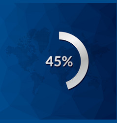 45 Percent Circle Chart Infographic Icon