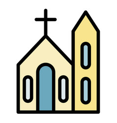 Church Icon Color Outline