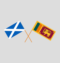 Crossed Flags Of Scotland And Sri Lanka Official