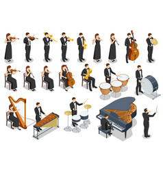 Isometric Symphony Orchestra Set Of Orchestra