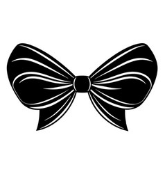 Bow Silhouette On White Background