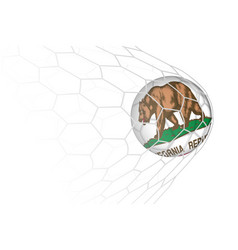 California Flag Soccer Ball In Net