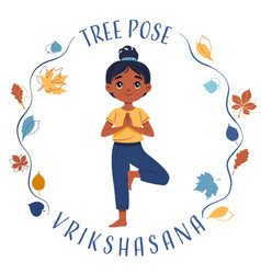 Girl Doing Yoga Tree Pose