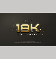 Golden Metallic Thank You 18k Luxurious Followers